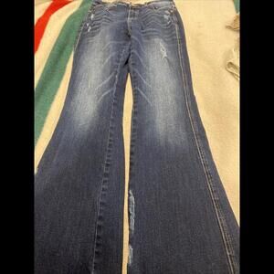 Kancan Skinny Jeans 11/29 Style KC7340D Dark Wash Distressed